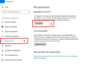 restaurar windows