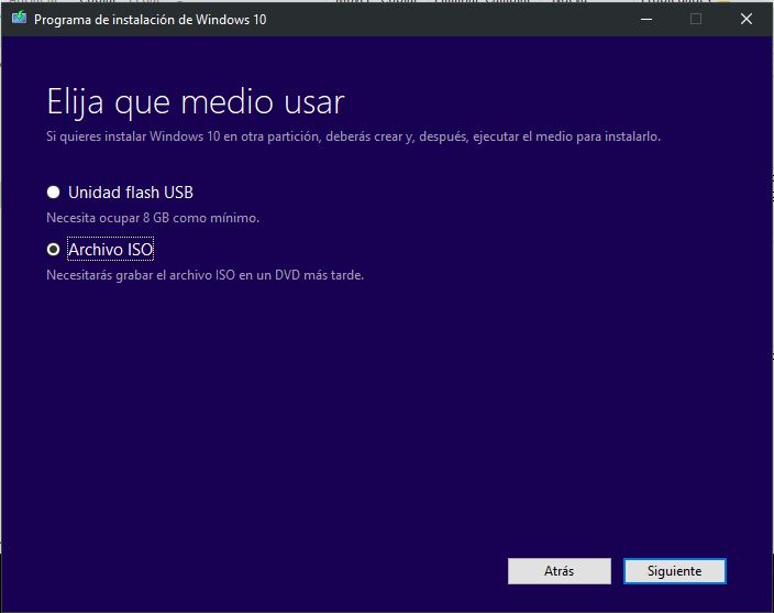 descargar la ISO en español de Windows 10